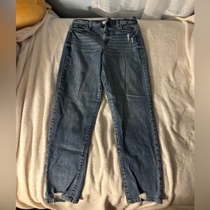 SO dark wash high rise mom jean